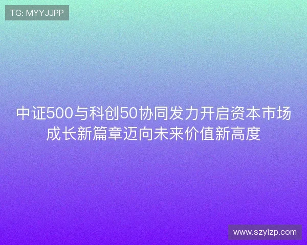 中证500与科创50协同发力开启资本市场成长新篇章迈向未来价值新高度